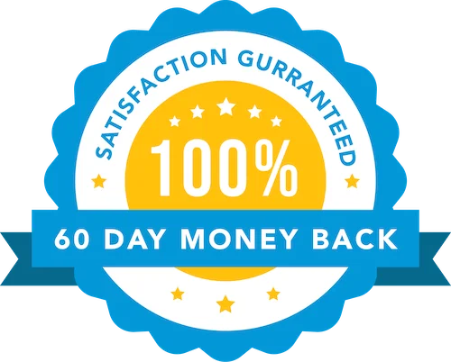 60-Day Money-Back Guarantee Seal — 100% Satisfaction Guaranteed