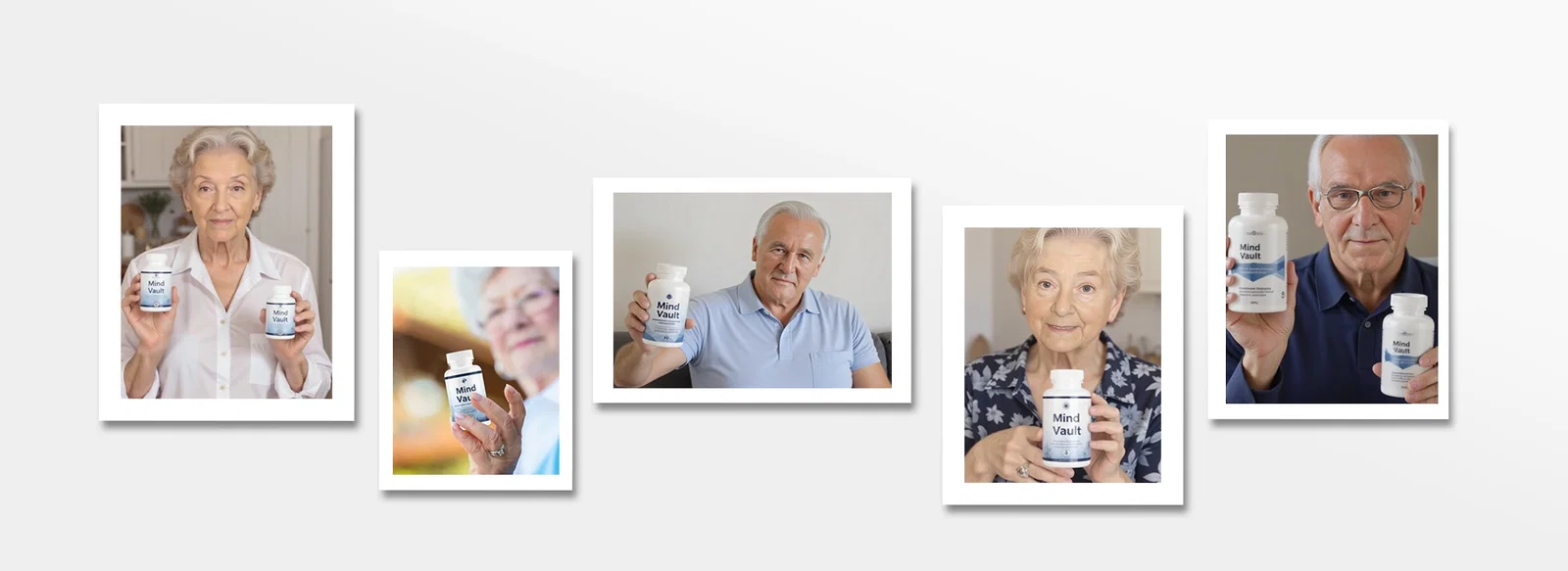 Real Mind Vault customers holding their bottles — verified buyers