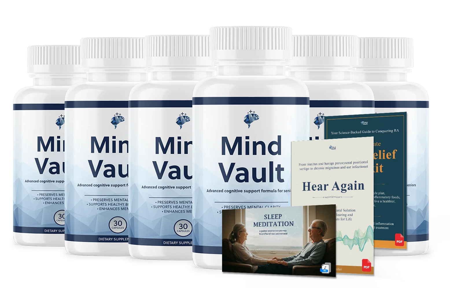 Mind Vault 6-bottle best value package with free bonuses